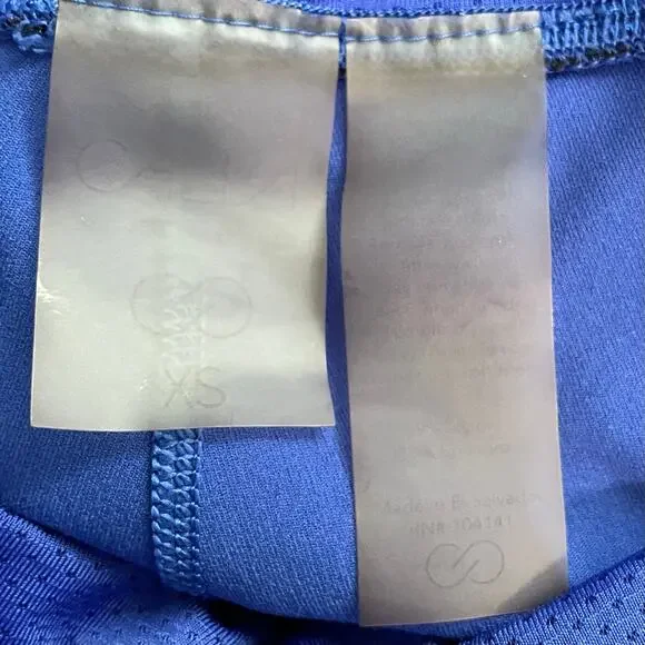 Calia by Carrie Underwood Blue Mesh Panel Leggings Pants XS - Picture 3 of 5